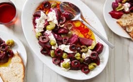 Grilled Beet Salad with Burrata and Cherries