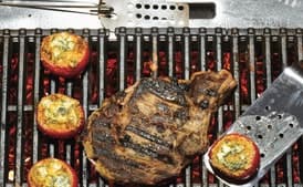 Grilled Bone-in Rib-Eye Steaks