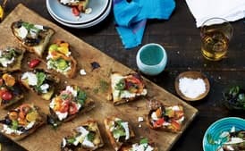 Grilled Bread with Ricotta & Tomatoes