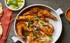 Grilled Butterflied Prawns with Sriracha-Lemongrass Butter