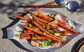 Grilled Carrots with Cumin-Serrano Yogurt