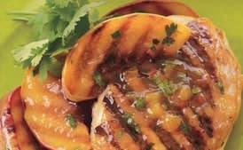 Grilled Chicken and Peaches with Chipotle-Peach Dressing