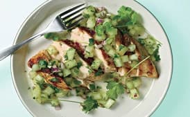 Grilled Chicken Breasts with Honeydew Salsa