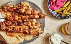 Grilled Chicken Skewers With Toum (Shish Taouk)