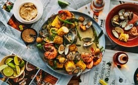 Grilled Clambake with Miso-Lime Butter