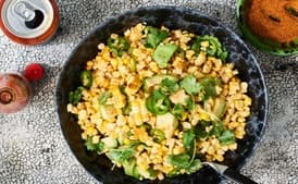 Grilled Corn Salad with Hot Honey-Lime Dressing