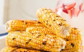 Grilled Corn with Honey-Ginger Barbecue Sauce