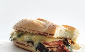 Grilled Eggplant Parmigiana Heros