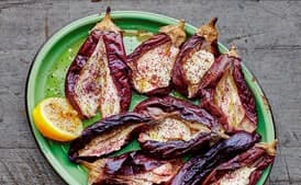 Grilled Eggplant With Garlicky Tahini-Yogurt Sauce