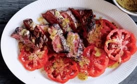 Grilled Flatiron Steak with Toasted Spice Vinaigrette