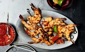 Grilled Garlic-and-Black-Pepper Shrimp