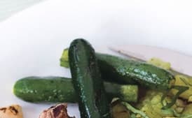 Grilled Garlic-Marinated Baby Zucchini