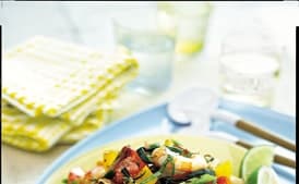 Grilled Gazpacho Salad with Shrimp