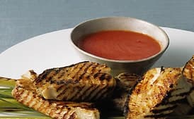 Grilled Halibut with Lemongrass Tomato Sauce