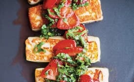 Grilled Halloumi With Strawberries And Herbs