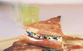 Grilled Ham, Cheese, and Salami with Caper Relish