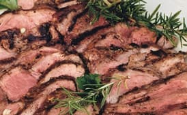 Grilled Leg of Lamb with Rosemary, Garlic, and Mustard