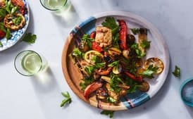 Grilled Lemon-Garlic Chicken with Leeks and Potatoes