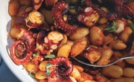 Grilled Octopus with Gigante Beans and Oregano