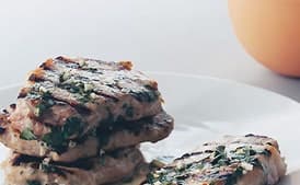 Grilled Pork Chops with Garlic Lime Sauce