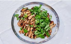 Grilled Pork Shoulder Steaks With Herb Salad