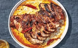 Grilled Pork Shoulder With Butter Vinegar Sauce