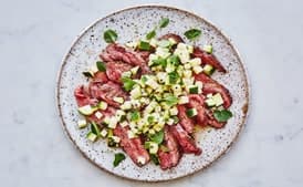 Pounded Flank Steak with Zucchini Salsa