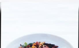 Grilled Rainbow Chard with Fava Beans and Oregano