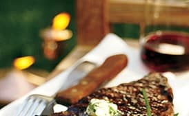 Grilled Rib-Eye Steaks with Parsley-Garlic Butter