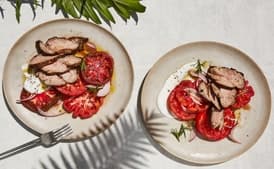 Grilled Rosemary Lamb with Juicy Tomatoes