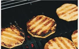 Grilled Rum-Basted Pineapple with Sorbet