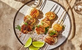 Grilled Scallops with Nori, Ginger, and Lime