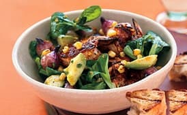 Grilled Shrimp Salad with Corn and Avocado
