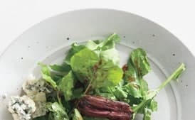 Grilled Skirt Steak and Arugula Salad with Roquefort and Catalina Dressing