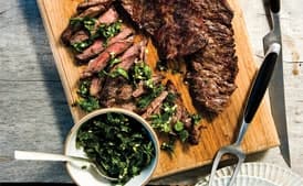Grilled Skirt Steak with Herb Salsa Verde
