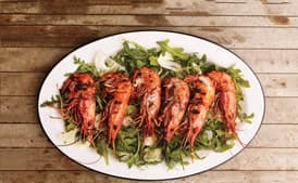 Grilled Spot Prawns