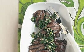 Grilled Steak with Fresh Garden Herbs