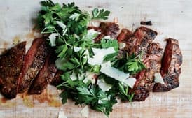 Grilled Steak with Parsley-Parmesan Salad
