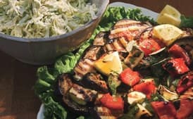 Grilled Summer Vegetables with Harissa Dressing