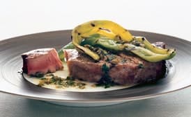Grilled Tuna and Peppers with Caper Vinaigrette
