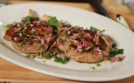Grilled Veal Chops with Caper and Sage Sauce