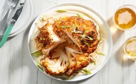 Grilled Whole Cauliflower with Miso Mayo