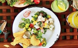 Halibut Ceviche with Tomato and Pineapple