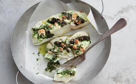 Halibut Stuffed With Kale and Feta Pesto