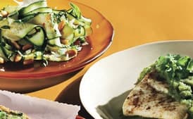 Halibut with Zucchini Salsa Verde
