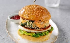 Halloumi and Sweet Potato Burgers