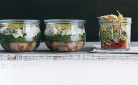 Ham Persillade with Mustard Potato Salad and Mashed Peas