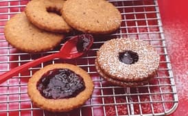 Hazelnut Linzer Cookies with Blackberry Jam