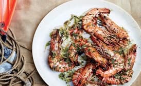 Head-On Prawns with Chile, Garlic, and Parsley
