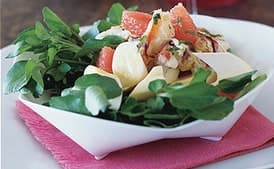 Hearts of Palm Salad with Ruby Red Grapefruit and Dungeness Crab